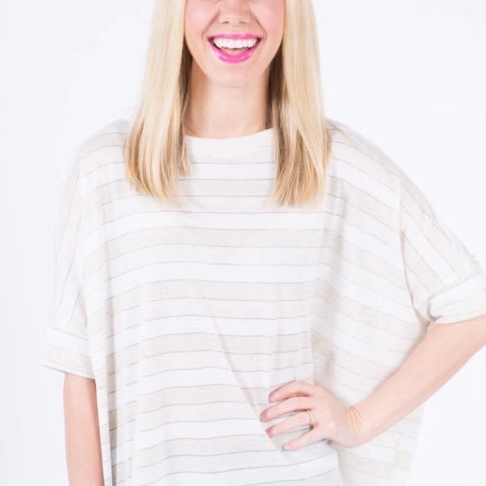 Oatmeal boxy tee
